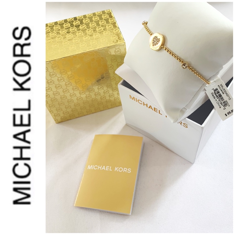 NWT Authentic MK gold tone slider bracelet - Picture 3 of 5